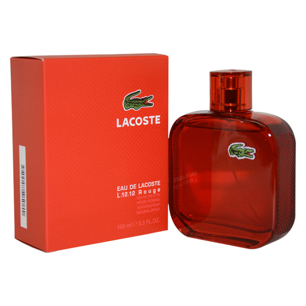 Lacoste Lacoste Eau De Lacoste L.12.12 Rouge by Lacoste for Men - 3.3 oz EDT Spray