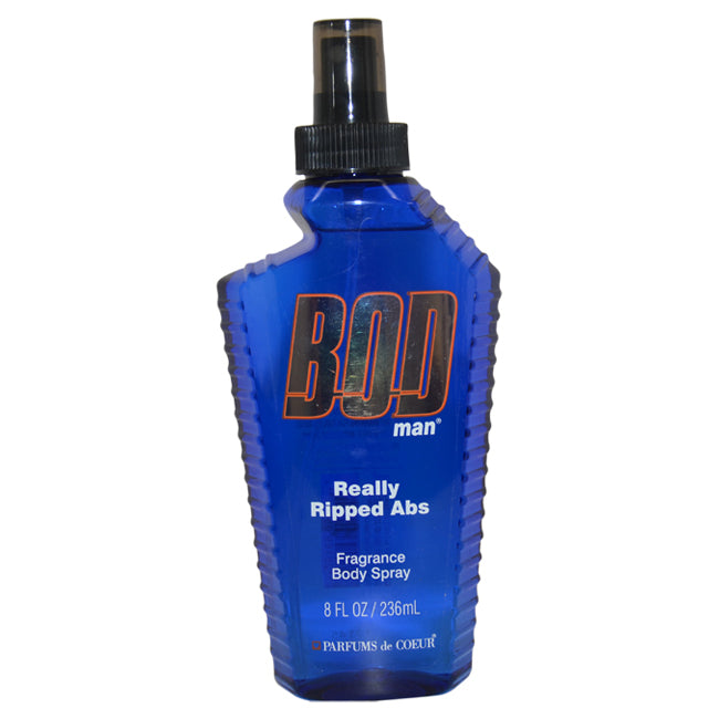 Parfums de Coeur BOD Man Really Ripped Abs Fragrance Body Spray by Parfums de Coeur for Men - 8 oz Body Spray