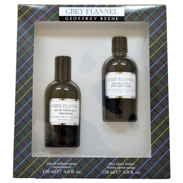 Geoffrey Beene Grey Flannel by Geoffrey Beene for Men - 2 Pc Gift Set 4oz EDT Spray, 4oz After Shave Lotion