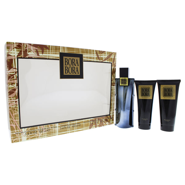 Liz Claiborne Bora Bora by Liz Claiborne for Men - 3 Pc Gift Set 3.4oz Cologne Spray, 3.4oz Body Moisturizer, 3.4oz Hair & Body Wash
