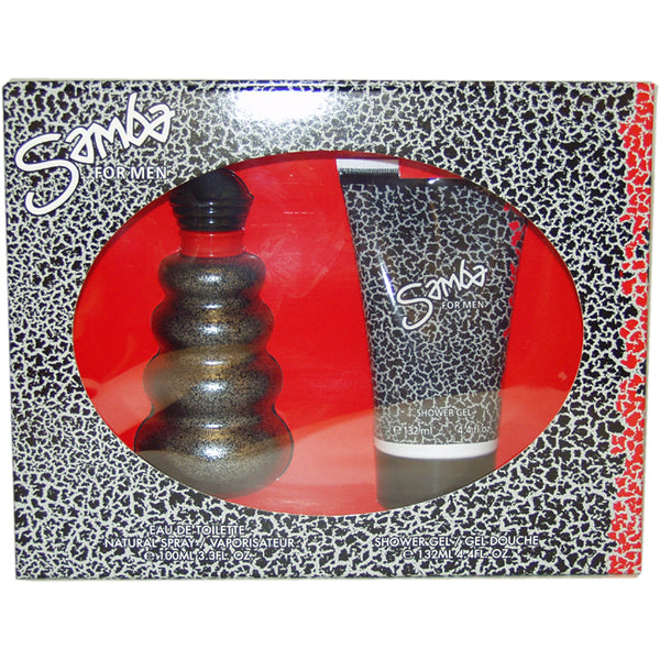 Perfumers Workshop Samba by Perfumers Workshop for Men - 2 Pc Gift Set 3.3oz EDT Spray, 4.4oz Shower Gel