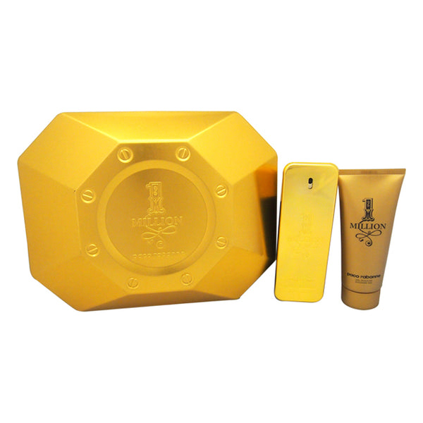 Paco Rabanne 1 Million by Paco Rabanne for Men - 2 Pc Gift Set 3.4oz EDT Spray, 3.4oz Shower Gel