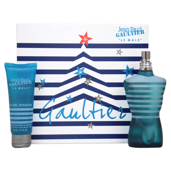 Jean Paul Gaultier Le Male by Jean Paul Gaultier for Men - 2 Pc Gift Set 2.5oz EDT Spray, 2.5oz All-Over Shower Gel