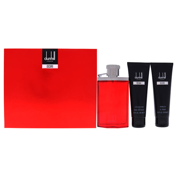 Alfred Dunhill Desire London by Alfred Dunhill for Men - 3 Pc Gift Set 3.4oz EDT Spray, 3oz After Shave Balm, 3oz Shower Gel