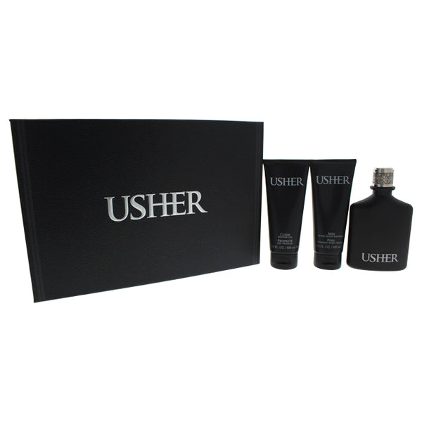 Usher Usher by Usher for Men - 3 Pc Gift Set 3.4oz EDT Spray, 3.4oz Shower Gel, 3.4oz After shave Soother