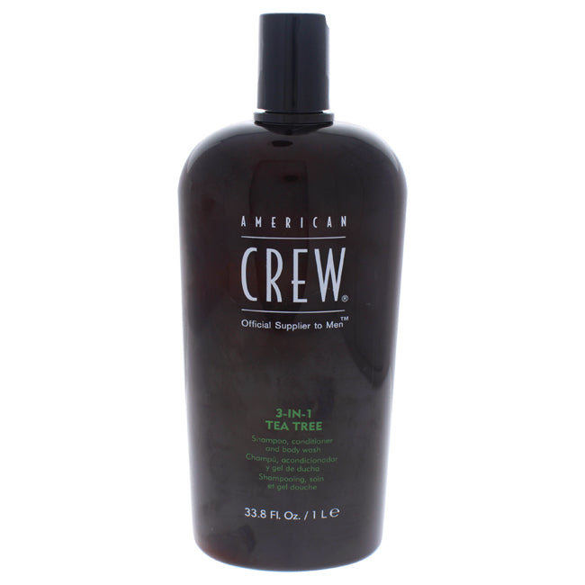 American Crew 3-In-1 Tea Tree Shampoo & Conditioner & Body Wash by American Crew for Men - 33.8 oz Shampoo & Conditioner & Body Wash