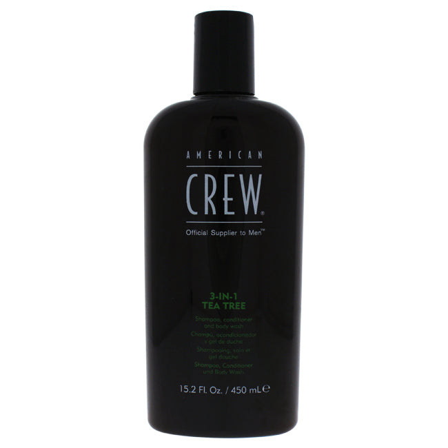 American Crew 3-In-1 Tea Tree Shampoo and Conditioner and Body Wash by American Crew for Men - 15.2 oz Shampoo and Conditioner and Body Wash