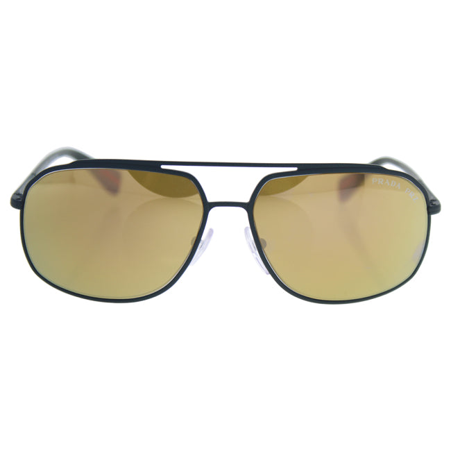 Prada Prada SPS 56R UFI-5N2 - Green Rubber/Dark Brown Gold Polarized by Prada for Men - 60-14-140 mm Sunglasses