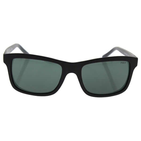 Ralph Lauren Polo Ralph Lauren PH 4095 5523/71 - Matte Black/Green by Ralph Lauren for Men - 57-19-140 mm Sunglasses