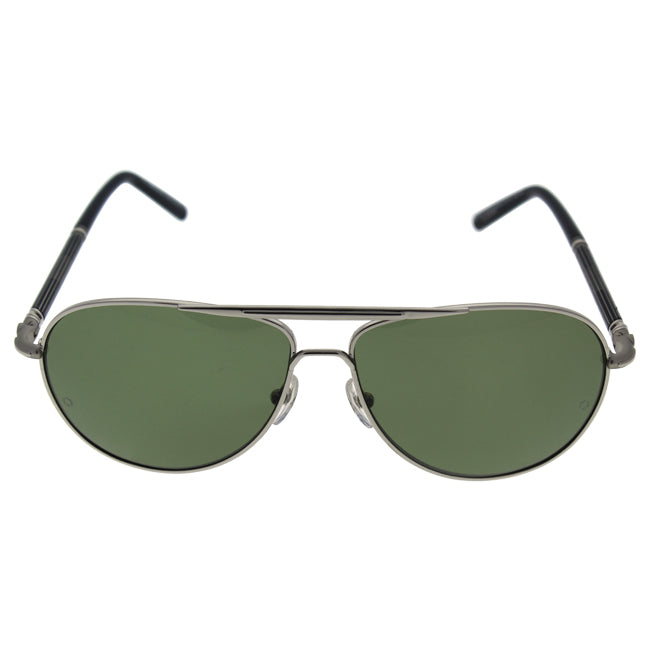 Mont Blanc Mont Blanc MB512S 16R - Palladium Silver Black/Green Polarized by Mont Blanc for Men - 61-13-140 mm Sunglasses