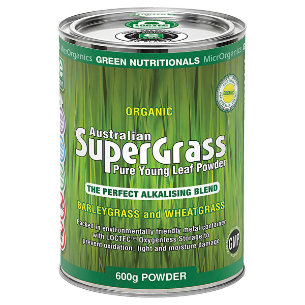 MicrOrganics Green Nutritionals Organic Australian SuperGrass Powder 600g