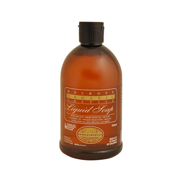 Melrose Organic Castile Liquid Soap Lemon Myrtle Refill 500ml