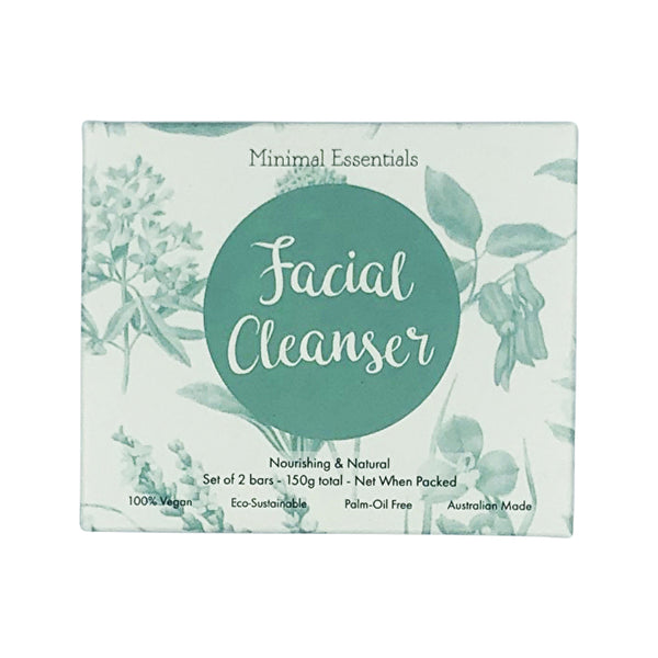 Minimal Essentials Facial Cleansing Bar (Nourishing & Natural) x 2 Pack ( net) 150g