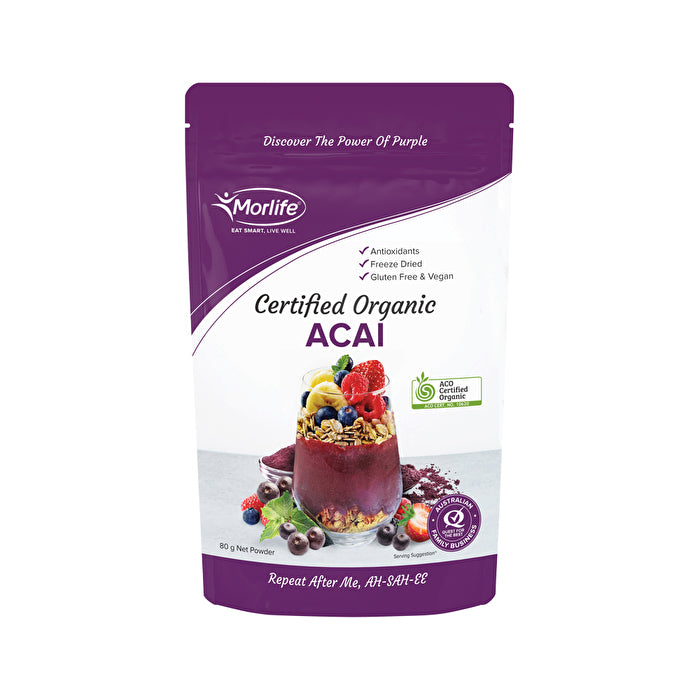 Morlife Acai Powder Certified Organic 80g