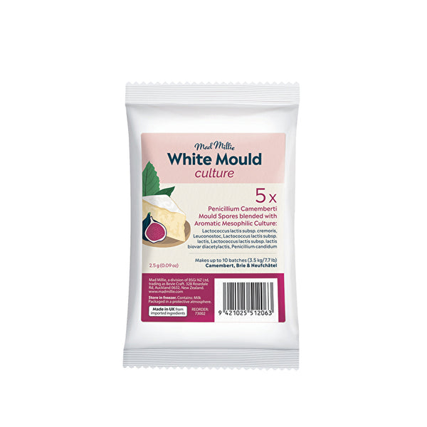 Mad Millie White Mould Cheese Culture Blend Sachets x 5 Pack