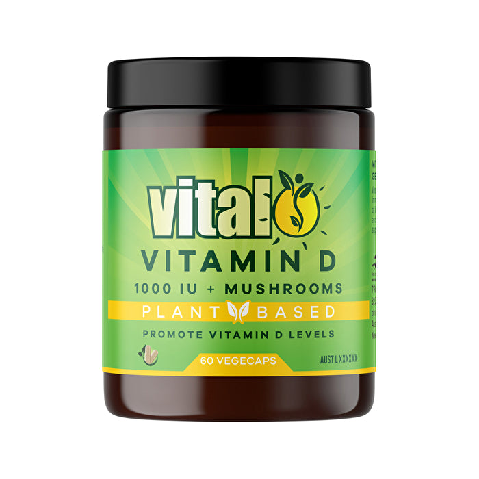 Martin & Pleasance Vital Plant Based Vitamin D 1000IU + Mushrooms 60vc