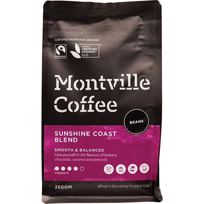 Montville Coffee Organic Sunshine Coast Blend Beans 250g