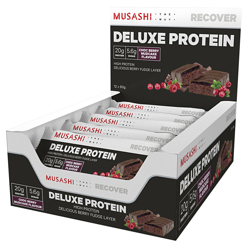 Musashi Deluxe Protein Choc Berry Mudcake 60g X 12