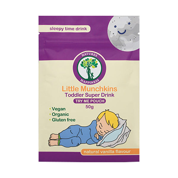 Natures Happiness Little Munchkins Toddler Super Drink (Sleepy Time) Nat. French Vanilla Pouch 50g