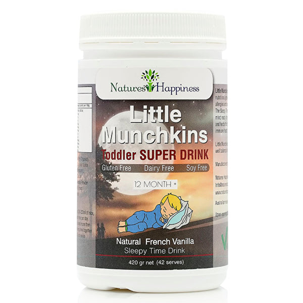 Natures Happiness Little Munchkins Toddler Super Drink (Sleepy Time) Natural French Vanilla 420g