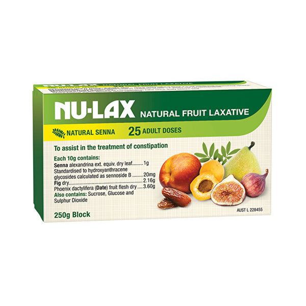 Nu-lax Nu-Lax Natural Fruit Laxative with Natural Senna Block 250g