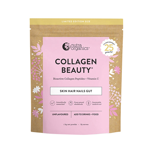 Nutra Organics Collagen Beauty with Bioactive Collagen Peptides + Vitamin C Unflavoured 1kg