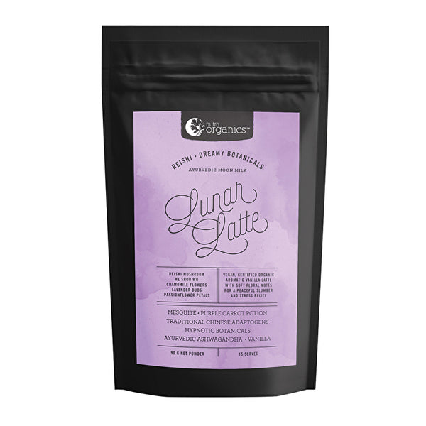 Nutra Organics Lunar Latte (Reishi & Sleep Botanicals - Ayurvedic Moon Milk) Powder 90g