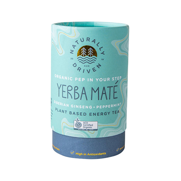 Naturally Driven Organic Yerba Mate Tea Pep In Your Step (Siberian Ginseng & Peppermint) 60g