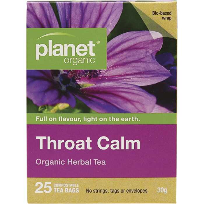 Planet Organic Organic Throat Calm Herbal Tea x 25 Tea Bags