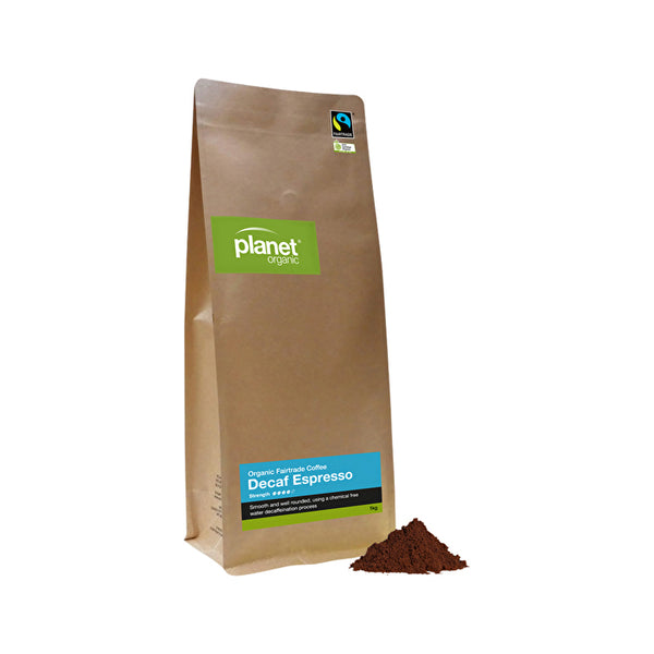 Planet Organic Organic Coffee Espresso Decaf Espresso Ground 1kg