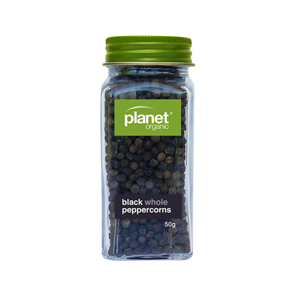 Planet Organic Organic Shaker Whole Black Peppercorns 50g