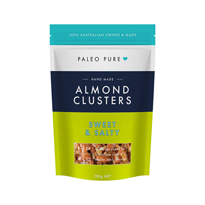 Paleo Pure Almond Clusters Sweet & Salty 100g