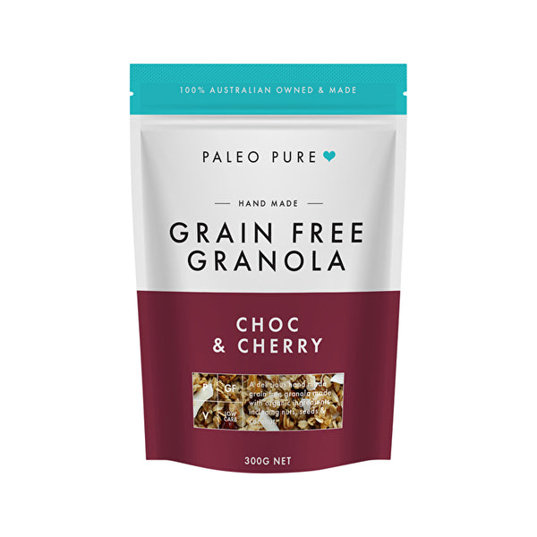 Paleo Pure Organic Grain Free Granola with Choc & Cherry 300g