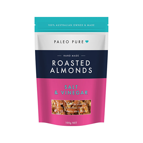 Paleo Pure Roasted Almonds Salt & Vinegar 100g