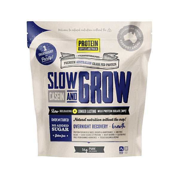 Protein Supplies Australia Slow & Grow (Slow Release) Pure 1kg
