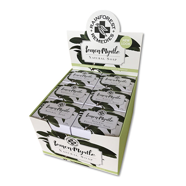 Rainforest Remedies Lemon Myrtle Soap Exfoliating 100g x 24 Display