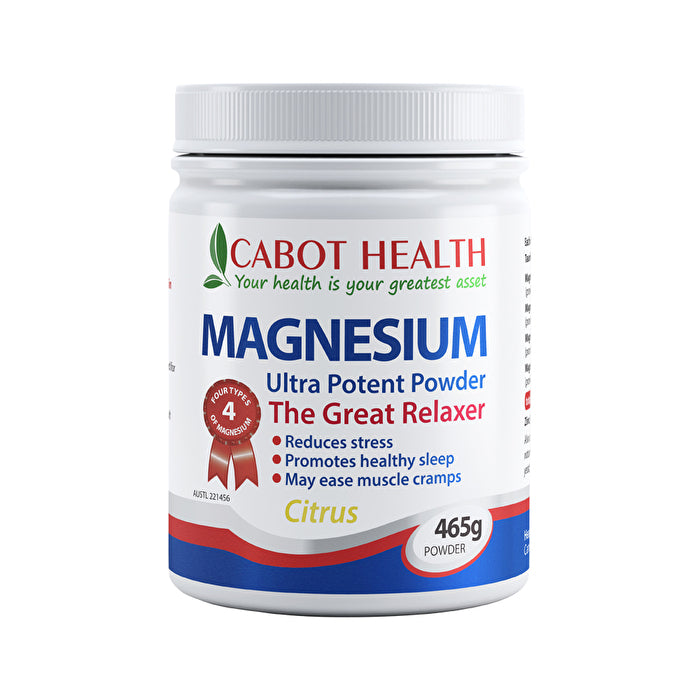 Cabot Health Magnesium Ultra Potent Citrus Powder 465g