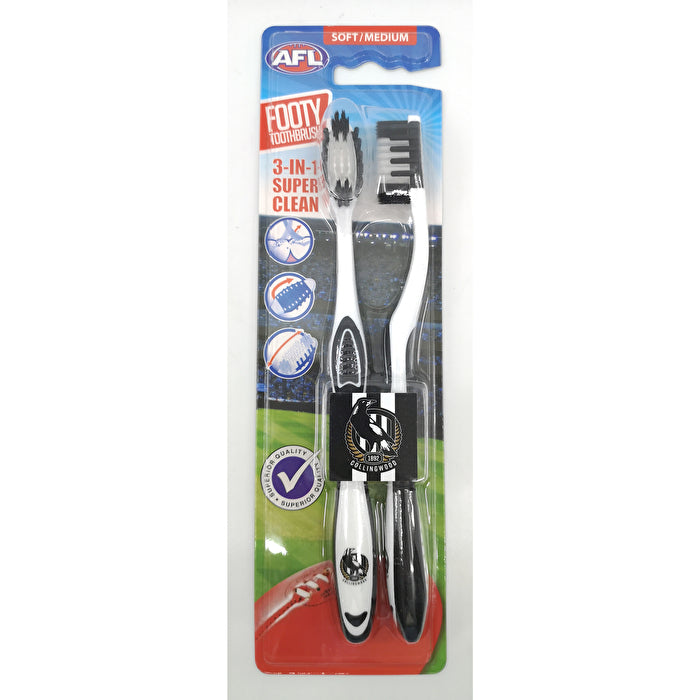 Afl Toothbrush Collingwood 2 Pack