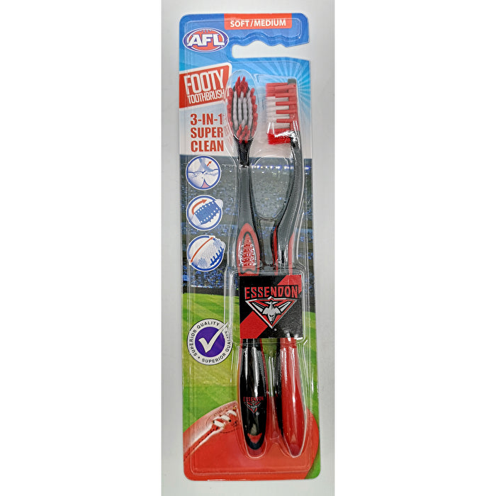 Afl Toothbrush Essendon 2 Pack