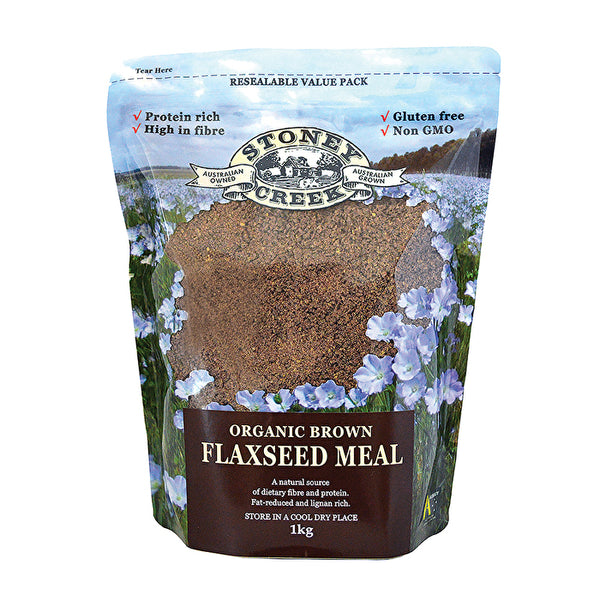 Stoney Creek Organic Flaxseed Meal Brown 1kg (Australian Source)