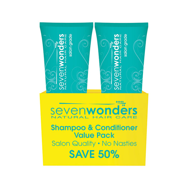 Seven Wonders Natural Hair Care Shampoo & Conditioner Coconut Oil Twin Pack 250ml