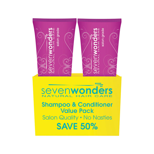Seven Wonders Natural Hair Care Shampoo & Conditioner Violet Toning Twin Pack 250ml