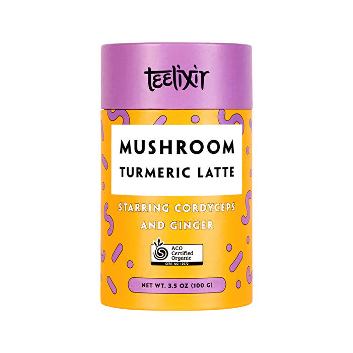 Teelixir Organic Mushroom Turmeric Latte (Starring Cordyceps and Ginger) 100g