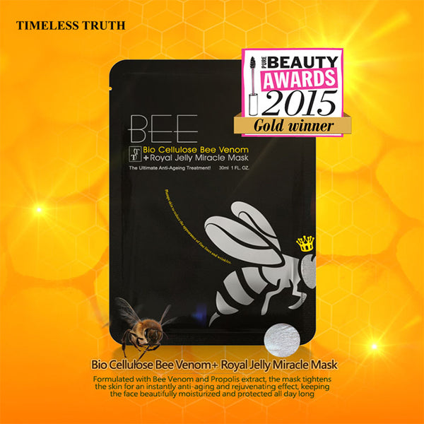 Timeless Truth TT Bee Venom Miracle Facial Sheet Mask (Value Pack of 5 Masks)