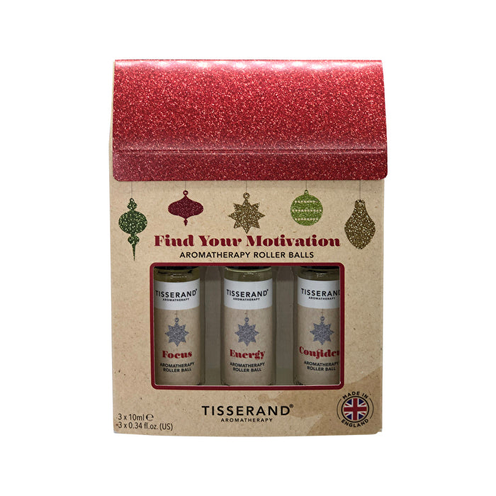 Tisserand Roller Ball Kit Find Your Motivation Baubles 10ml x 3 Pack