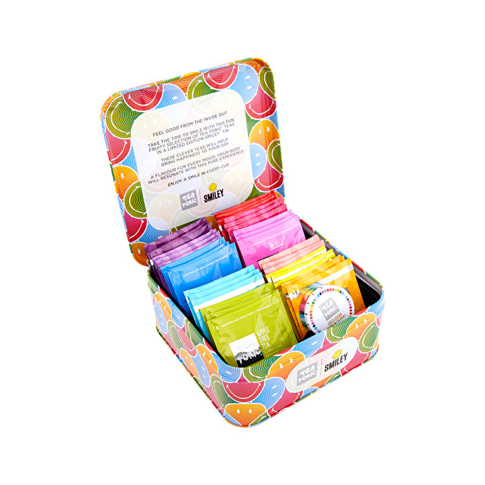 Tea Tonic Gourmet Tin Tea Chest Smiley (Fruity Flavoured) x 33 Tea Bags