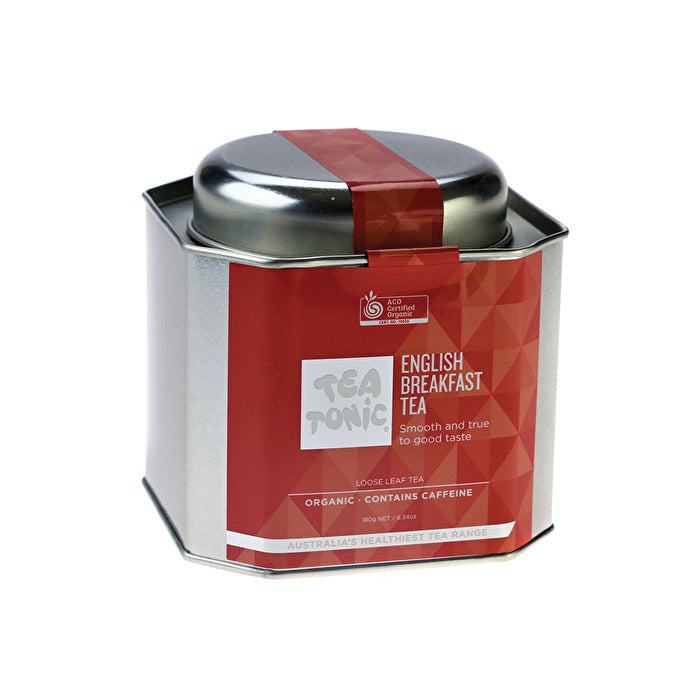 Tea Tonic Organic English Breakfast Tea Tin 180g