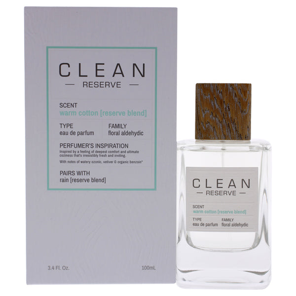 Clean Reserve Warm Cotton by Clean for Unisex - 3.4 oz EDP Spray