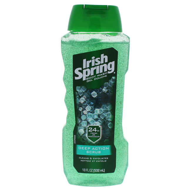 Irish Spring Deep Action Scrub Body Wash by Irish Spring for Unisex - 18 oz Body Wash