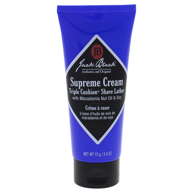 Jack Black Supreme Cream Triple Cushion Shave Lather by Jack Black for Men - 2.6 oz Shaving Cream